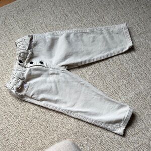 Toddler Cream cotton jeans easy peasy